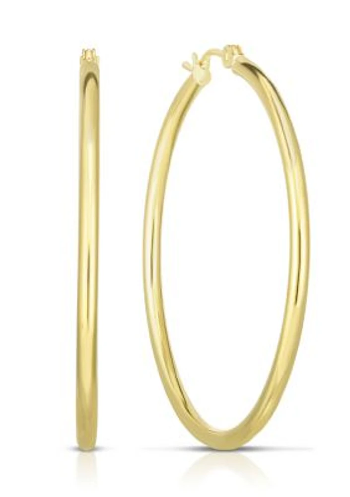 14Ky Round Tube Earring