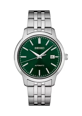 Essentials Stainless Steel Green Dial Watch
