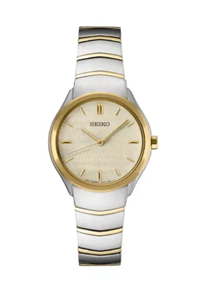 Women's Essentials Quartz Two Tone Case and Bracelet Watch