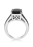 ct. t.w. Black Onyx and 1/ Spinel Ring Sterling Silver