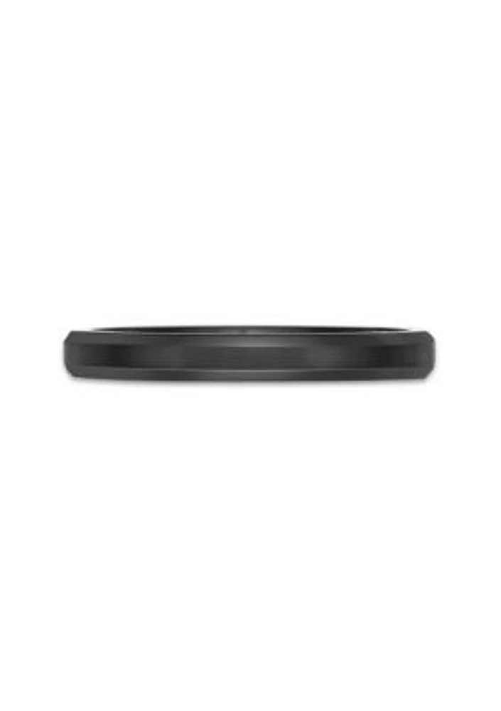 Black Zirconium Beveled Edge Ring - 3MM