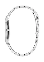 1/10 ct. t.w. Diamond Modern Stainless Steel Bracelet Watch