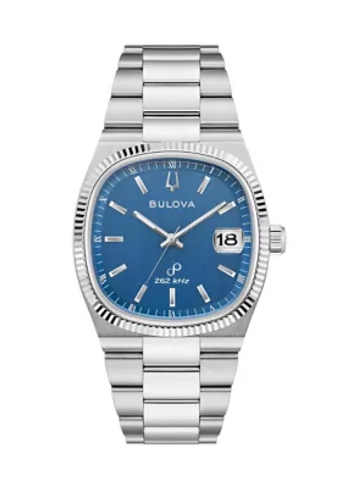 Men's Dress Classic Super Seville Silver Tone Stainless Steel Bracelet Watch