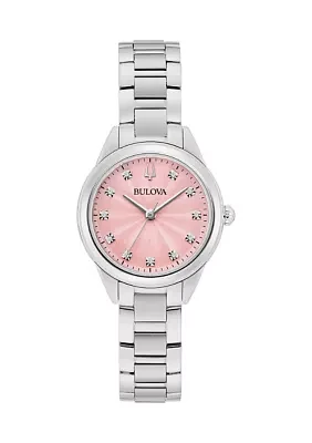 Stainless Steel Classic Pink Watch