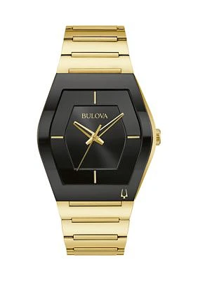 Gold Tone Stainless Steel Analog Bracelet Watch 