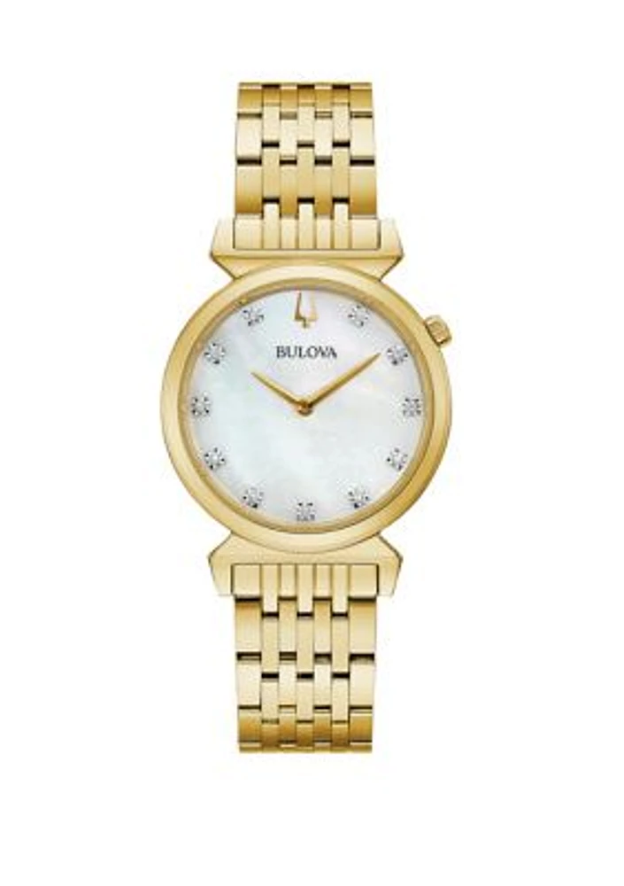 Regatta Gold Tone Diamond Watch