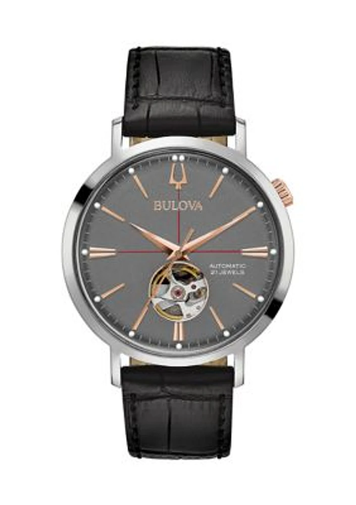 Aerojet Leather Strap Watch