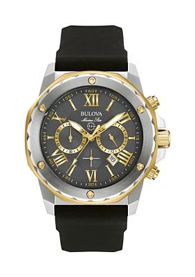 Marine Star Silicone Strap Watch 