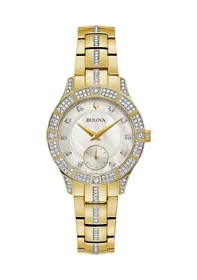 	  Stainless Steel Swarovski® Dial Bracelet Watch 