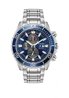 Men's Eco Drive Promaster Diver Silver Tone Bracelet Watch