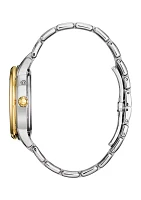 37 Millimeter Calendrier Two Tone Stainless Steel Bracelet Watch 