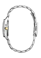 Women's Crystal Two Tone Stainless Steel Bracelet Watch 