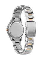 Women's Crystal Two Tone Stainless Steel Bracelet Watch 