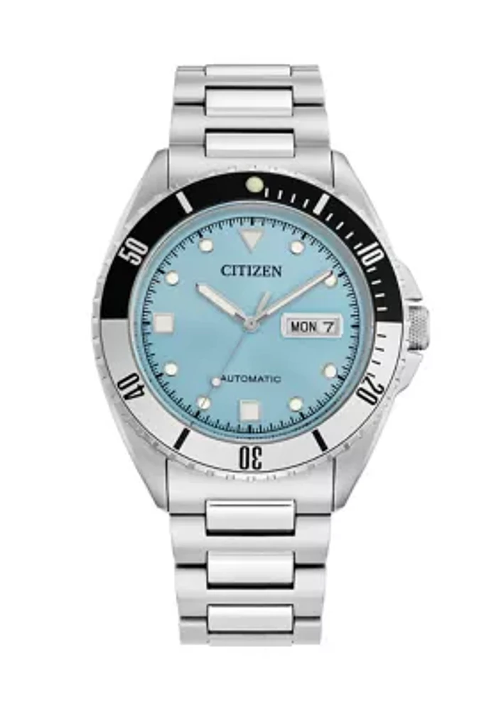 Men's Sport Luxury Auto Sport Silver Tone Stainless Steel Bracelet Watch