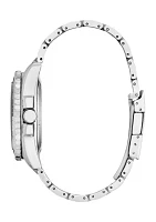 Men's Sport Luxury Auto Sport Silver Tone Stainless Steel Bracelet Watch 
