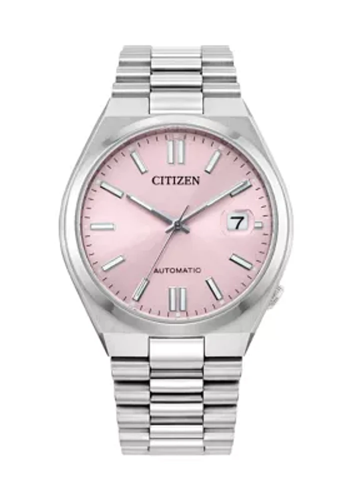 Unisex Sport Luxury Tsuyosa Automatic Silver-Tone Bracelet Watch, 37mm