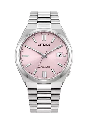 Unisex Sport Luxury Tsuyosa Automatic Silver-Tone Bracelet Watch, 37mm
