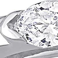 1/4 CT TDW Round and Marquise Diamond Engagement Ring 10k White Gold