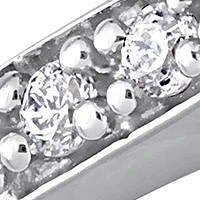 5/8 CT TW Princess and Round-Cut Diamond Cluster Engagement Ring 10k White Gold