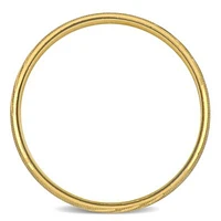Striped Brushed Finish Men's Wedding Band 14K Yellow Gold