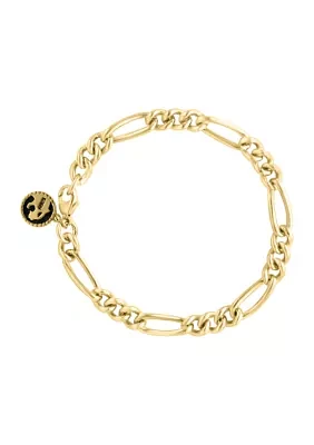 Men's Figaro Bracelet in Gold Over Sterling Silver