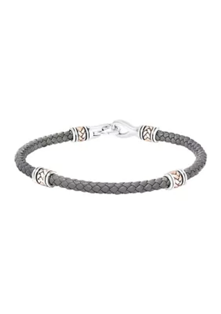 Bracelet in Sterling Silver and 18k Yellow Gold