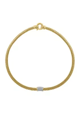 5/8 ct. t.w. Diamond Necklace in Gold Plated Sterling Silver