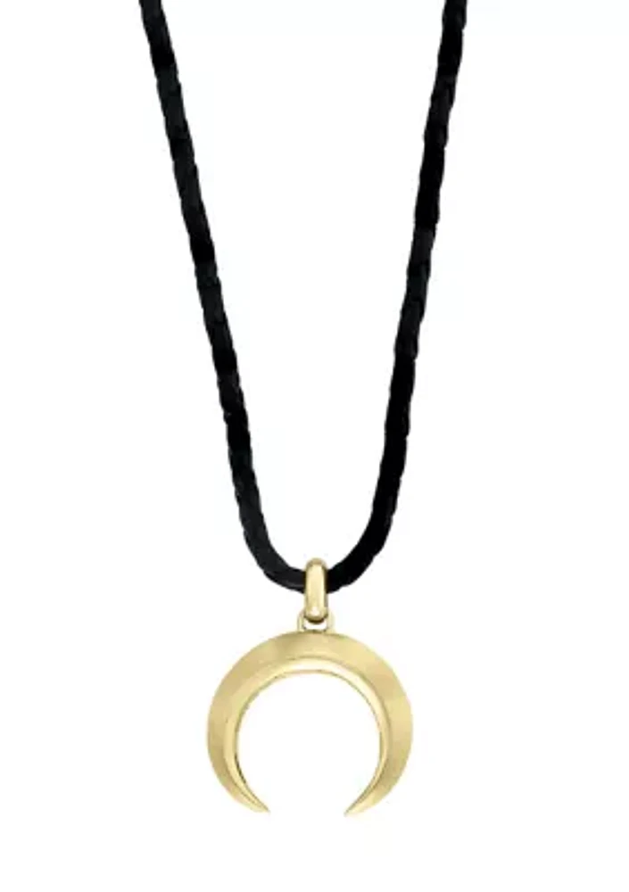 Horn Necklace in Gold over Silver