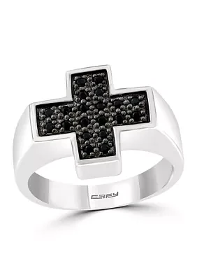 925 Sterling Silver Black Spinel Ring