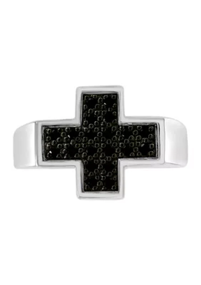 925 Sterling Silver Black Spinel Ring
