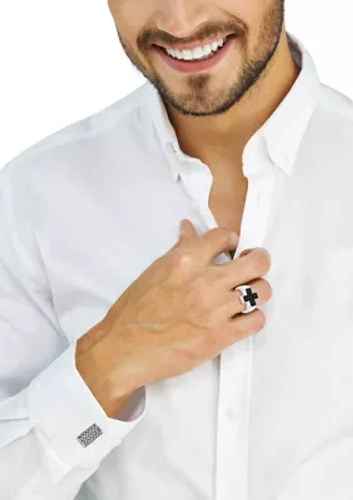 925 Sterling Silver Black Spinel Ring