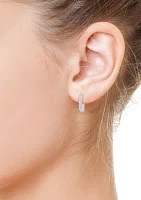 1.92 ct. t.w. Lab Created Diamond Hoop Earrings in 14K White Gold