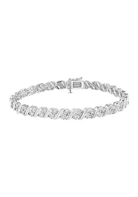 Lab Grown Diamond Bracelet in Sterling Silver