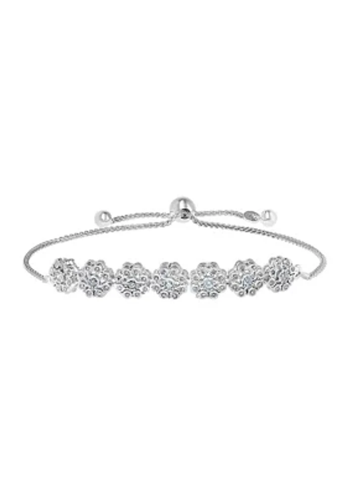 1/2 ct. t.w. Diamond Bolo Bracelet in Sterling Silver