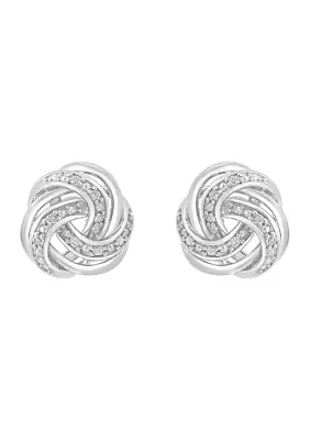 Miracle Set Diamond Knot Earrings