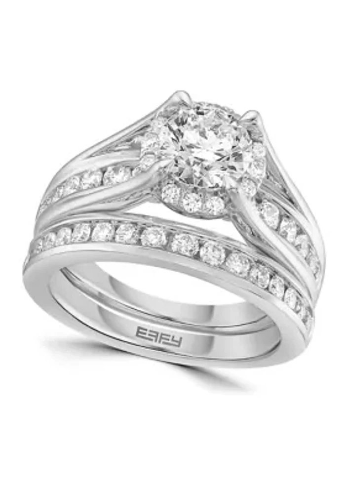 1.93 ct. t.w. Lab Created Diamond Bridal Ring in 14K White Gold