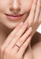Natural Ruby Ring in 14K Rose Gold Plated Sterling Silver