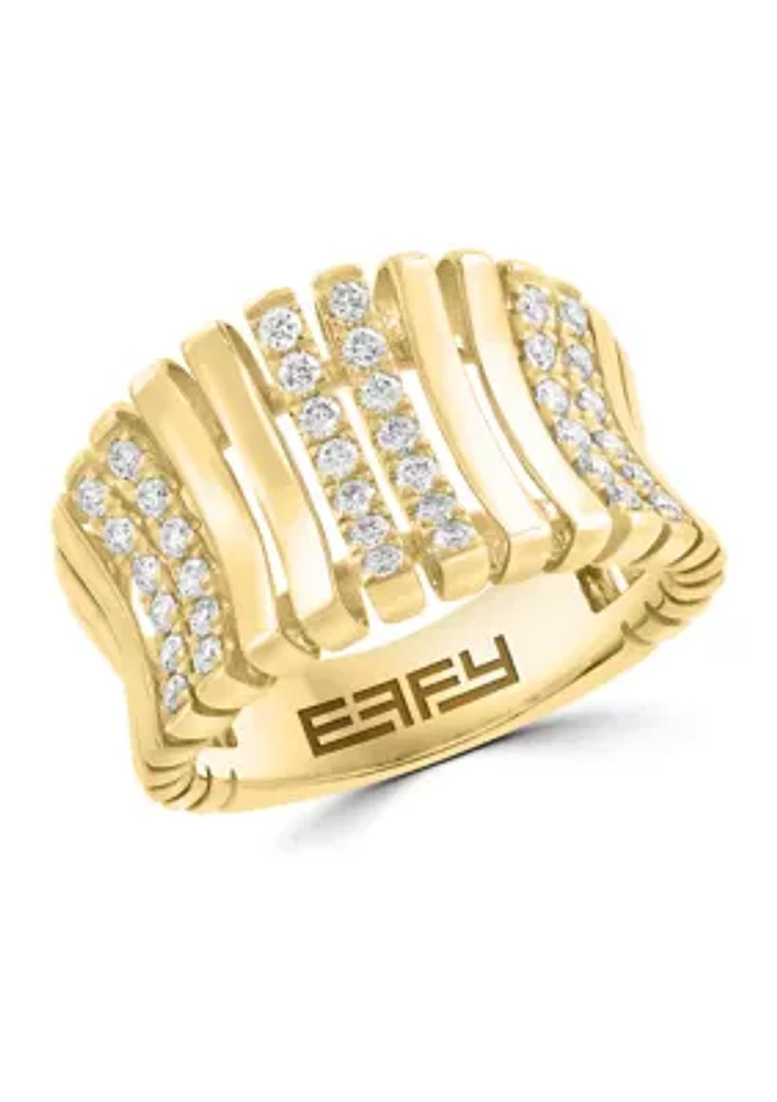 14K Yellow Gold Diamond Ring
