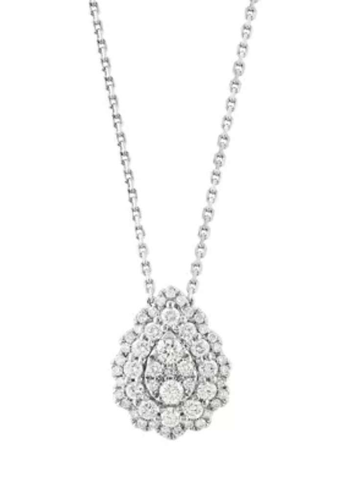 3/4 ct. t.w. Lab Grown Diamond Pendant Necklace in Sterling Silver