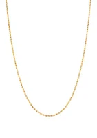 Kids Heavy Hollow Glitter Rope Chain Necklace in 14K Yellow Gold