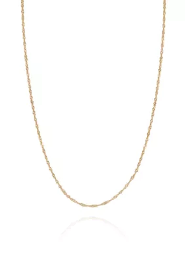 1.35 Millimeter Sparkle Necklace 14K Yellow Gold