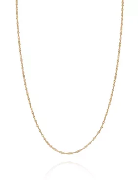 1.35 Millimeter Sparkle Necklace 14K Yellow Gold