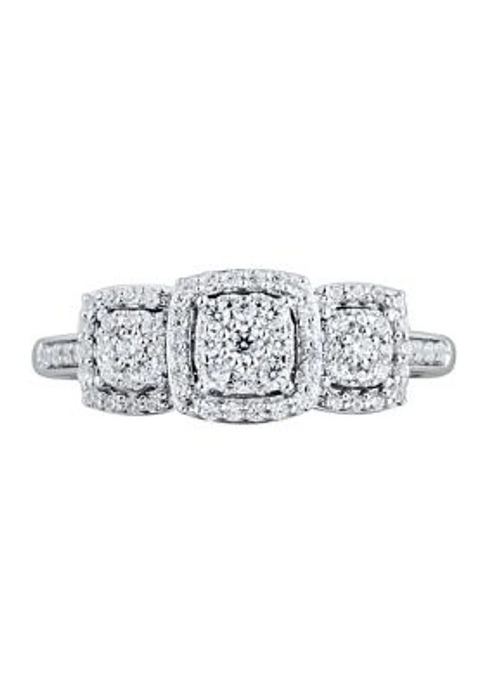 1/3 ct. t.w. Diamond Engagement Ring 10K White Gold