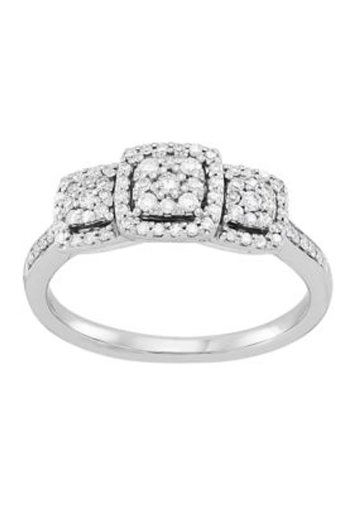 1/3 ct. t.w. Diamond Engagement Ring 10K White Gold