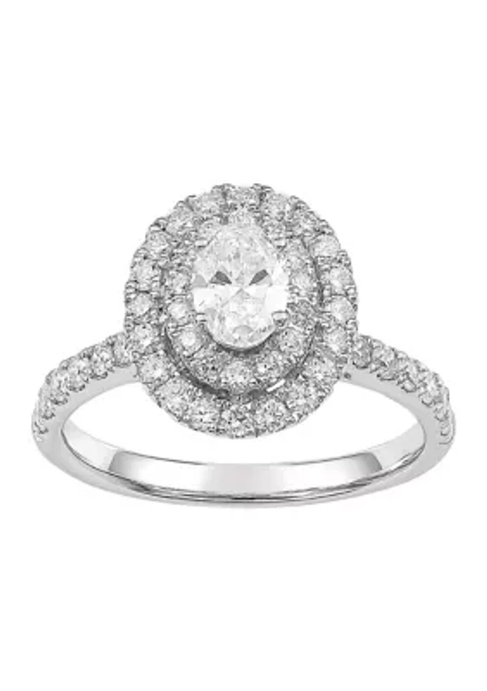 ct. t.w. Lab Created Diamond Ring in 14K White Gold