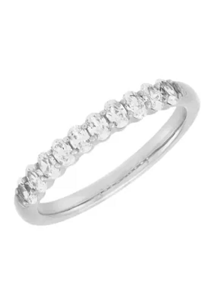 1/2 ct. t.w. Lab Grown Diamond Band Ring in 10K White Gold