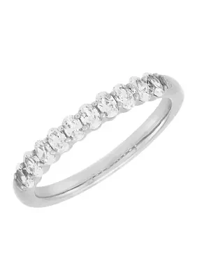  1/2 ct. t.w. Lab Grown Diamond Band Ring in 10K White Gold