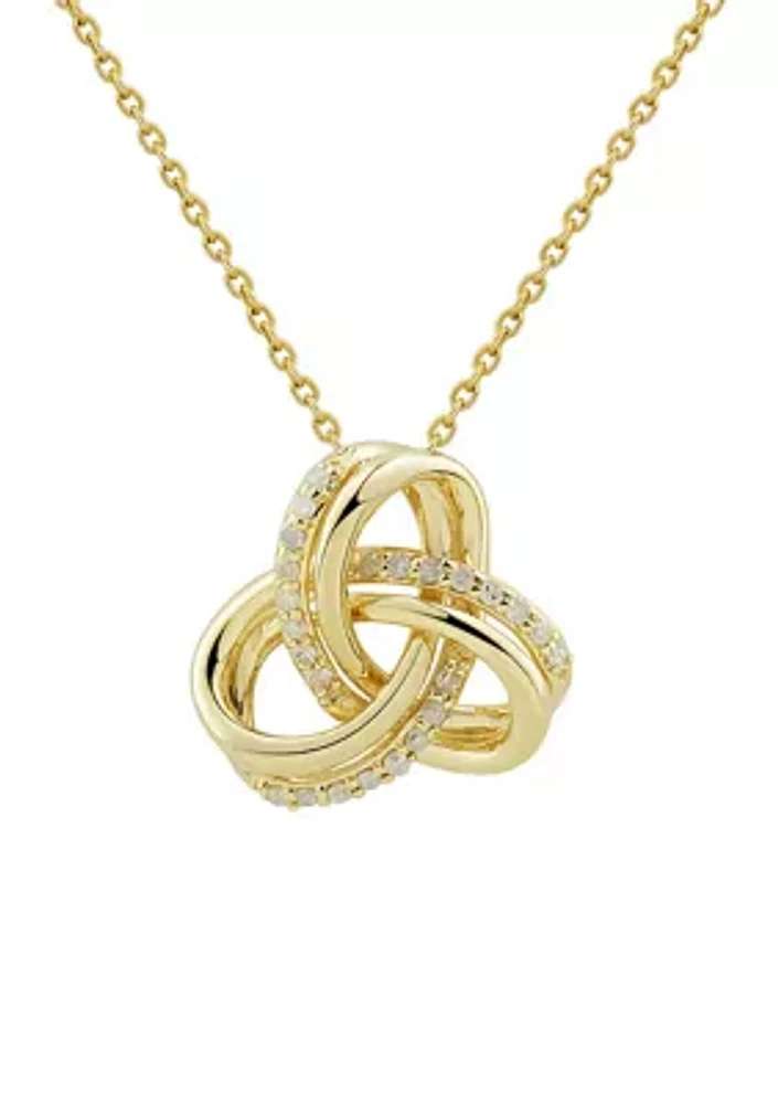 1/10 ct. t.w. Diamond Pendant Necklace in 10K Yellow Gold