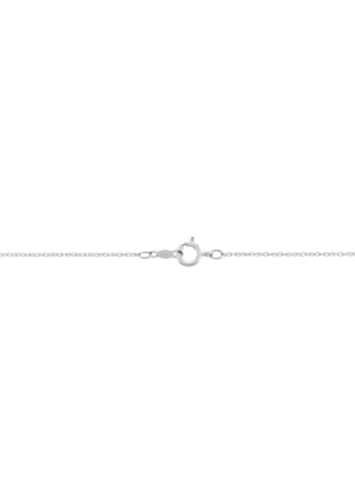 1/2 ct. t.w. Diamond Necklace in 14K White Gold with 18" Rope Chain