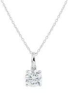 1 ct. t.w. Lab Created Diamond Pendant Necklace with 18" Box Chain in 14K White Gold